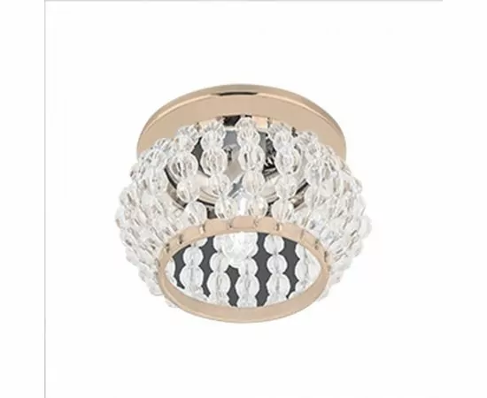 496513 - Gauss CR048 св-к встр. G9 Круг шарики с ободком 90(55)x85 Кристалл/Золото (1)