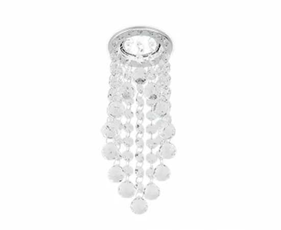 496531 - Gauss PT012 св-к встр. MR16 Круг подвес хрусталь раструб 85(65)x260 Крист/Хром (1)