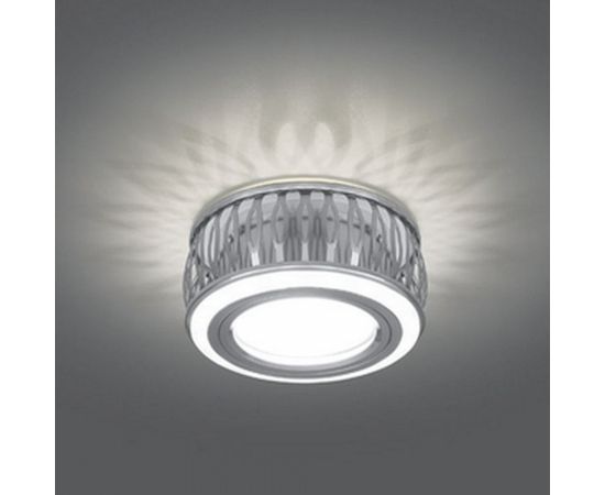 558225 - Gauss BL095 св-к встр. 3W MR16 Круг с подсветкой 3000K GU5.3 Хром/Белый (1)