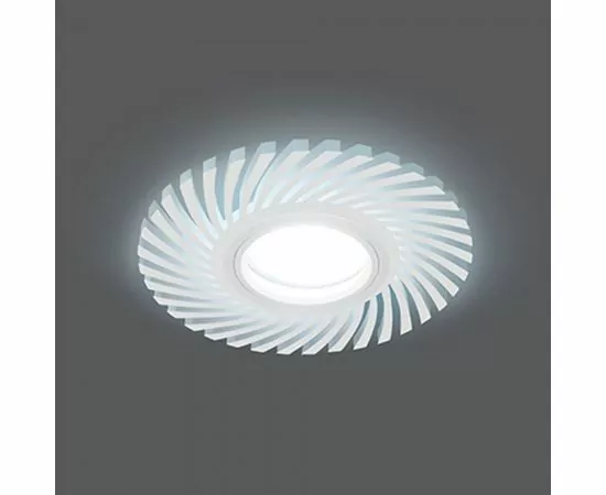 599728 - Gauss BL133 св-к встр. Gu5.3, 3W 4000K 4K круг/узор белый d190 (1)