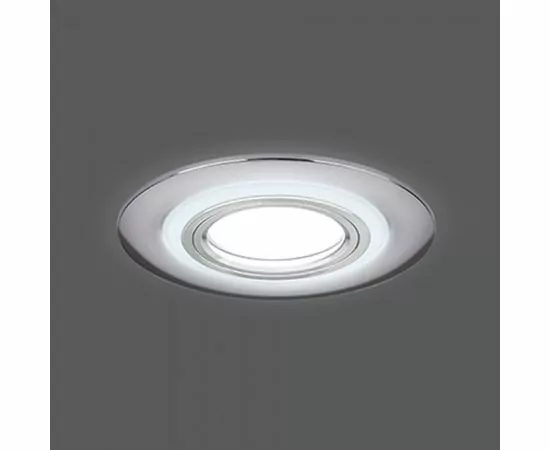 599735 - Gauss BL141 св-к встр. Gu5.3, 3W 3000K 4K круг Хром d190 (1)