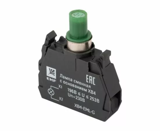 730235 - EKF PROxima Лампа сменная c основанием XB4 зеленая 230В (1)
