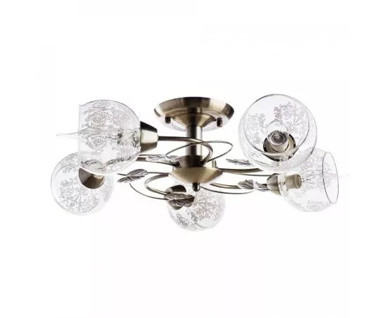 740900 - ARTELAMP Люстра 5x40W E14 600x330 прозрачный/античная бронза MARTINA A1292PL-5AB (1)