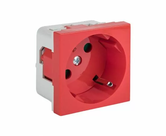 766443 - EKF Розетка 45х45 PRO, с заземлением, красная , 45 град E6MR16-028-70-45 (1)