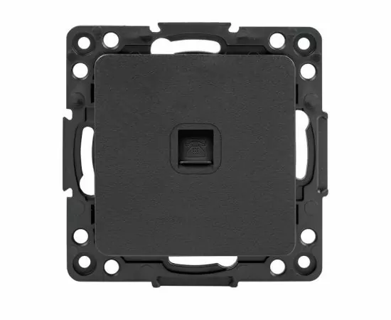 769046 - EKF Стокгольм мех. роз. СУ RJ-11 1 мест. черный автоклеммы (корпус PC) EZT01-034-10 (1)