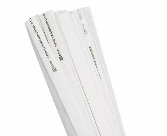 653681 - EKF термоусадка трубка ТУТ 16/8 белая в отрезках по 1м (уп.50м, цена за 1м) tut-16-w-1m (1)