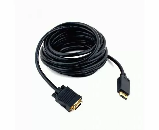 710495 - Кабель DisplayPortшт. - VGAшт. Cablexpert CCP-DPM-VGAM-5M, 5м, 20M/15M, черный, экран, пакет (1)