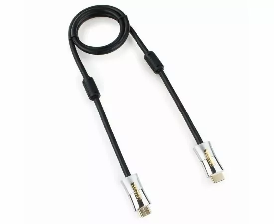 710550 - Кабель HDMIшт. - HDMIшт. Cablexpert, серия Platinum, 1 м, v2.0, M/M, позол.разъемы, металл., феррит. (1)