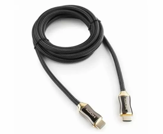 710560 - Кабель HDMIшт. - HDMIшт. Cablexpert, серия Platinum, 3 м, v2.0, M/M, позол.разъемы, титан. металл. (1)