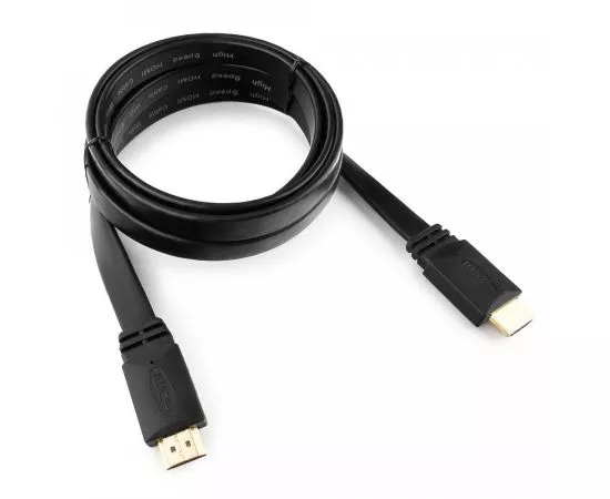 710581 - Кабель HDMIшт. - HDMIшт. Cablexpert, 1.8м, v2.0, 19M/19M, плоский кабель, черный, позол.разъе (1)