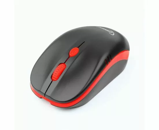 710695 - Мышь беспров. Gembird MUSW-350, 2.4ГГц, черн/красн, встр аккум, 4кн, 1600dpi, BL (1)