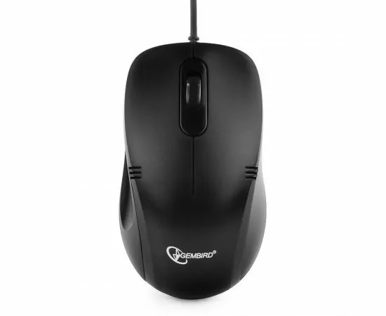 710704 - Мышь Gembird MOP-100, USB, черн., 3кн, 1000dpi, каб 1.45м (1)
