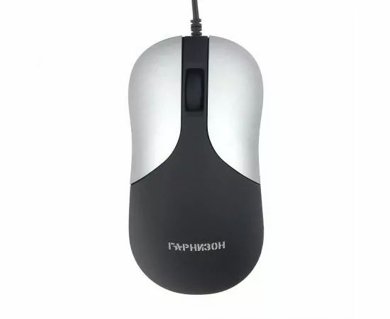710739 - Мышь Гарнизон GM-215, USB, чип- Х, черн./серый, soft touch, 1000 dpi, 2кн.+колесо-кнопка (1)