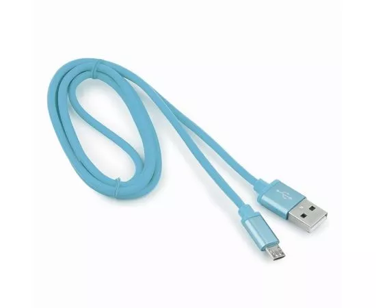 711093 - Кабель USB(A)шт. - microUSBшт. 2.0 Cablexpert, AM/microB, серия Silver, 1м, синий, BL (1)