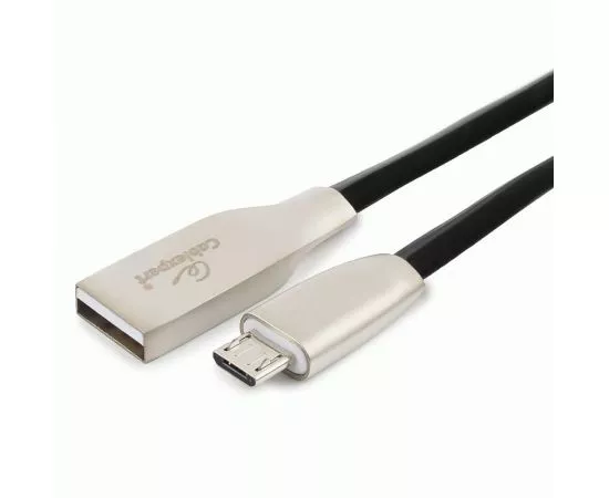 711097 - Кабель USB(A)шт. - microUSBшт. 2.0 Cablexpert, AM/microB, серия Gold, 1м, черный, BL (1)