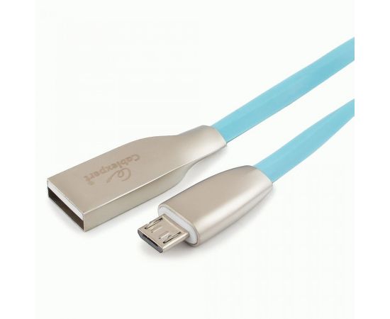 711107 - Кабель USB(A)шт. - microUSB 2.0 Cablexpert, AM/microB, серия Gold, 1м, синий, BL (1)