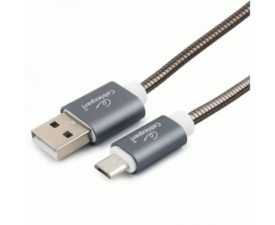 711113 - Кабель USB(A)шт. - microUSB 2.0 Cablexpert, AM/microB, серия Gold, 0.5м, титан, BL (1)