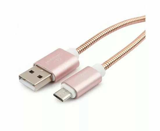 711116 - Кабель USB(A)шт. - microUSB 2.0 Cablexpert, AM/microB, серия Gold,  0.5м, золото, BL (1)