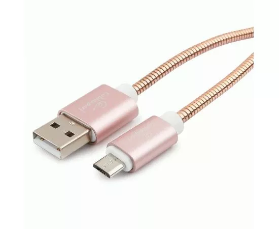 711118 - Кабель USB(A)шт. - microUSB 2.0 Cablexpert, AM/microB, серия Gold, 1.8м, золото, BL (1)