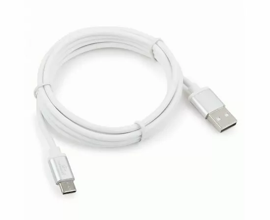 711147 - Кабель USB(A)шт. - 2.0 type C шт. Cablexpert, серия Silver,  1.8м, белый, BL (1)