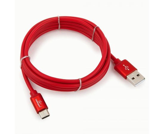 711150 - Кабель USB(A)шт. - 2.0 type C шт. Cablexpert, серия Silver, 1.8м, красный, BL (1)