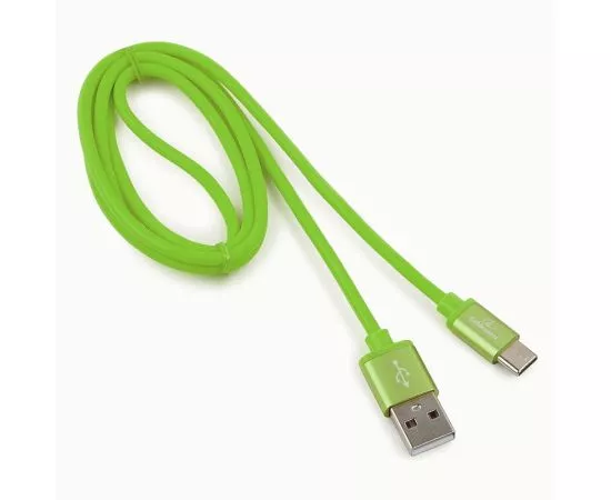 711152 - Кабель USB(A)шт. - 2.0 type C шт. Cablexpert, серия Silver, 1м, зеленый, BL (1)