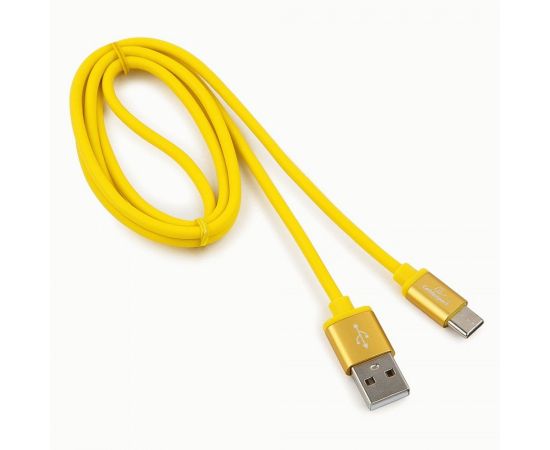 711154 - Кабель USB(A)шт. - 2.0 type C шт. Cablexpert, серия Silver, 1м, желтый, BL (1)