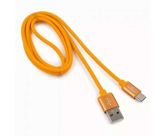 711155 - Кабель USB(A)шт. - 2.0 type C шт. Cablexpert, серия Silver, 1м, оранжевый, BL (1)