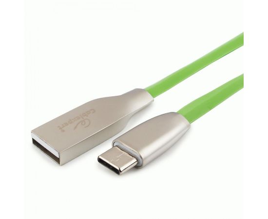 711166 - Кабель USB(A)шт. - 2.0 type C шт. Cablexpert, серия Gold, 1м, зеленый, BL (1)