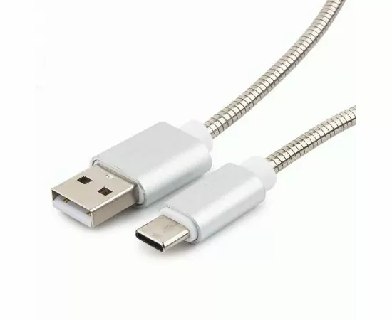 711170 - Кабель USB(A)шт. - 2.0 type C шт. Cablexpert, серия Gold, 1м, серебро, BL (1)