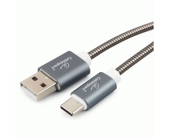 711172 - Кабель USB(A)шт. - 2.0 type C шт. Cablexpert, серия Gold, 1м, титан, BL (1)