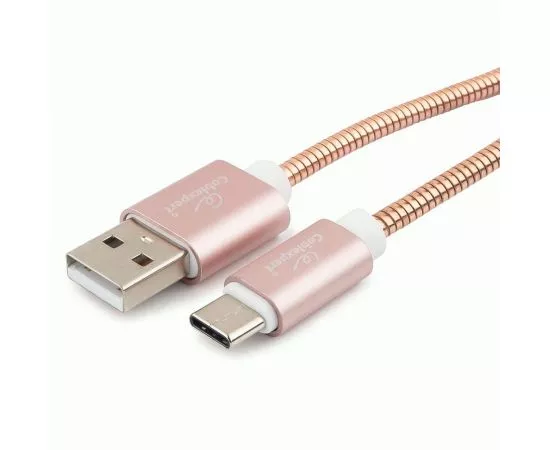 711174 - Кабель USB(A)шт. - 2.0 type C шт. Cablexpert, серия Gold,  1м, золото, BL (1)