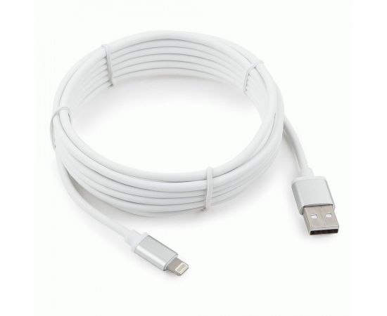 711215 - Кабель USB(A)шт. - 8pin шт. для iPhone5/6/7/8/X, IPod, IPad Cablexpert серия Silver, 3м, белый, BL (1)