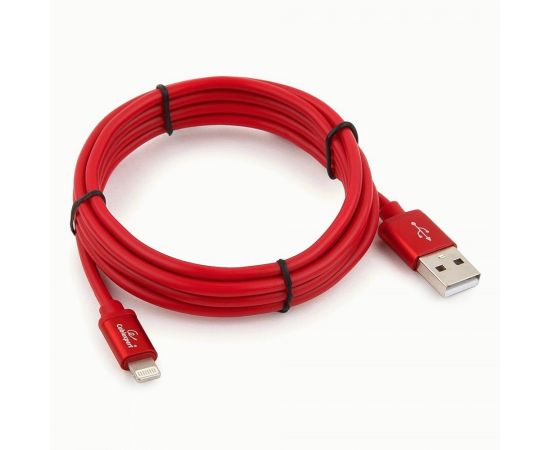 711217 - Кабель USB(A)шт. - 8pin шт. для iPhone5/6/7/8/X, IPod, IPad Cablexpert серия Silver, 1.8м,красный,BL (1)