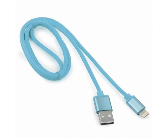 711220 - Кабель USB(A)шт. - 8pin шт. для iPhone5/6/7/8/X, IPod, IPad Cablexpert серия Silver, 1м, синий, BL (1)