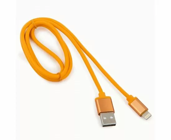 711222 - Кабель USB(A)шт. - 8pin шт. для iPhone5/6/7/8/X, IPod, IPad Cablexpert серия Silver,  1м, оранж., BL (1)