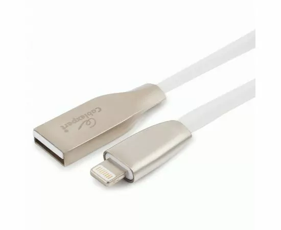 711228 - Кабель USB(A)шт. - 8pin шт. для iPhone5/6/7/8/X, IPod, IPad Cablexpert серия Gold,  1м, белый, BL (1)