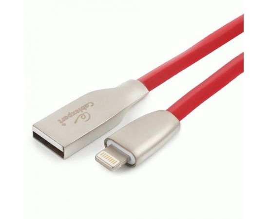 711231 - Кабель USB(A)шт. - 8pin шт. для iPhone5/6/7/8/X, IPod, IPad Cablexpert серия Gold, 1м, красный, BL (1)