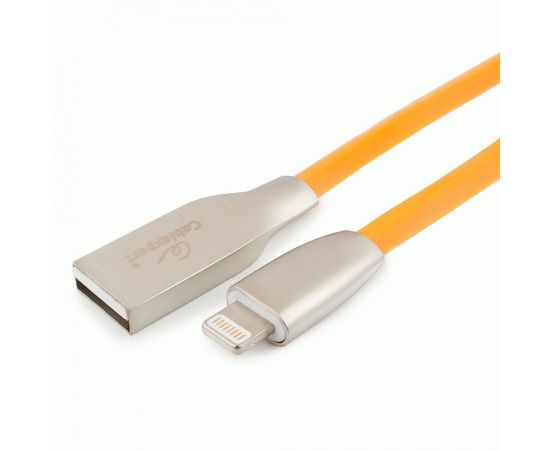 711236 - Кабель USB(A)шт. - 8pin шт. для iPhone5/6/7/8/X, IPod, IPad Cablexpert серия Gold, 1м, оранж., BL (1)