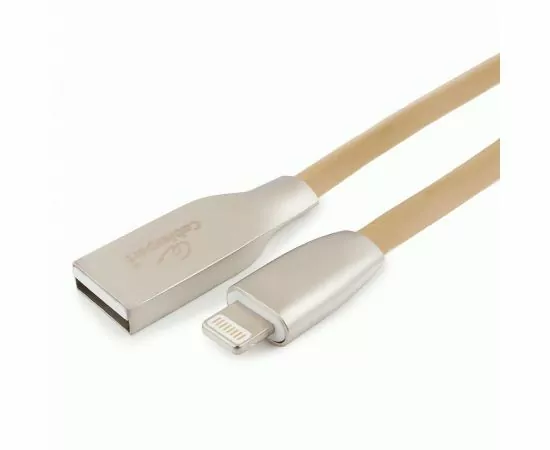 711237 - Кабель USB(A)шт. - 8pin шт. для iPhone5/6/7/8/X, IPod, IPad Cablexpert серия Gold,  1м, золотой, BL (1)
