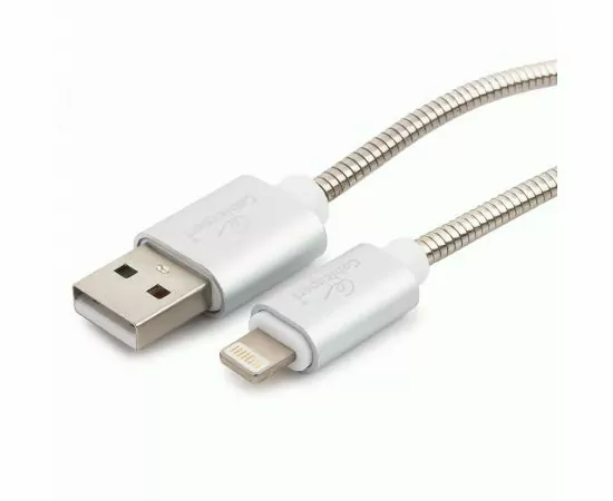 711238 - Кабель USB(A)шт. - 8pin шт. для iPhone5/6/7/8/X, IPod, IPad Cablexpert серия Gold,  0.5м, сереб., BL (1)