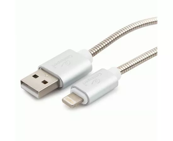711240 - Кабель USB(A)шт. - 8pin шт. для iPhone5/6/7/8/X, IPod, IPad Cablexpert серия Gold, 1.8м, сереб., BL (1)