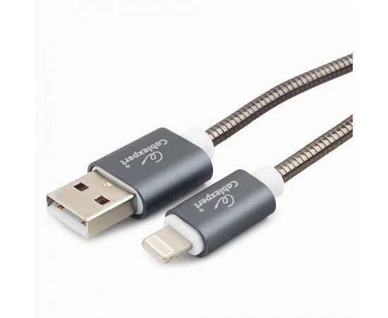711241 - Кабель USB(A)шт. - 8pin шт. для iPhone5/6/7/8/X, IPod, IPad Cablexpert серия Gold, 0.5м, титан, BL (1)