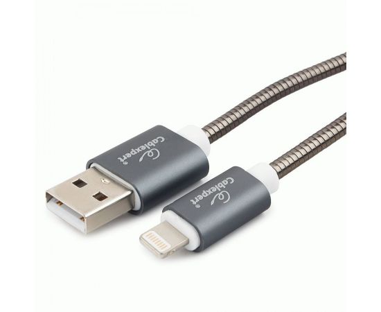 711243 - Кабель USB(A)шт. - 8pin шт. для iPhone5/6/7/8/X, IPod, IPad Cablexpert серия Gold, 1.8м, титан, BL (1)