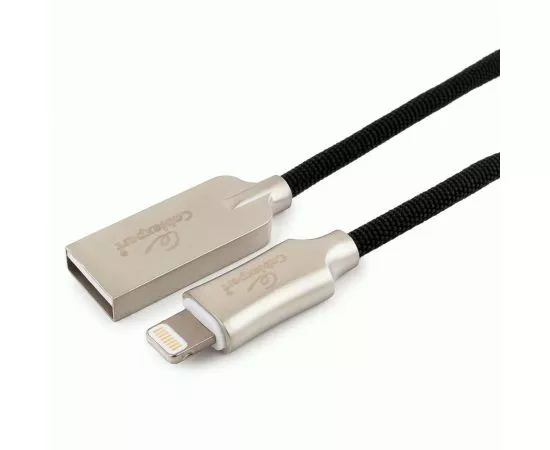 711247 - Кабель USB(A)шт. - 8pin шт.д/iPhone5/6/7/8/X,IPod,IPad Cablexpert серия Platinum,0.5м,черн,нейл,BL (1)