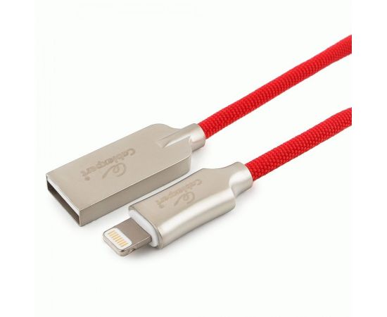 711252 - Кабель USB(A)шт. - 8pin шт. для iPhone5/6/7/8/X,IPod,IPad Cablexpert серия Platinum,1м,красн,нейл,BL (1)