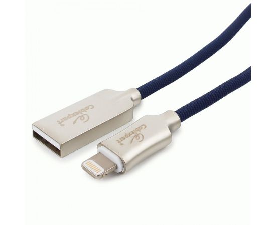 711254 - Кабель USB(A)шт. - 8pin шт. для iPhone5/6/7/8/X,IPod,IPad Cablexpert серия Platinum,1м, син.,нейл,BL (1)