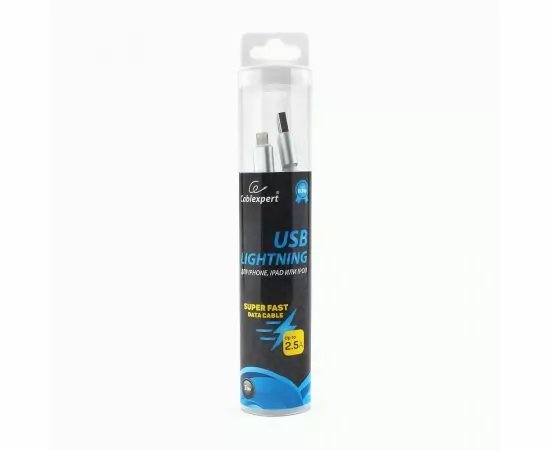 711263 - Кабель USB(A)шт. - 8pin шт. для iPhone5/6/7/8/X, IPod, IPad Cablexpert серия Ultra, 3м, серебр., BL (1)