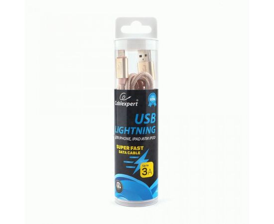 711265 - Кабель USB(A)шт. - 8pin шт. для iPhone5/6/7/8/X, IPod, IPad Cablexpert серия Ultra, 1.8м, золот., BL (1)