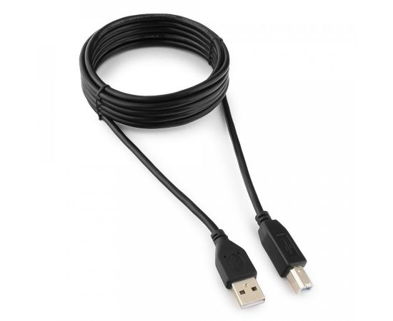 711314 - Кабель USB(A)шт. 2.0 - USB (B)шт. Pro Cablexpert, 3.0м, экран, черный, пакет (1)